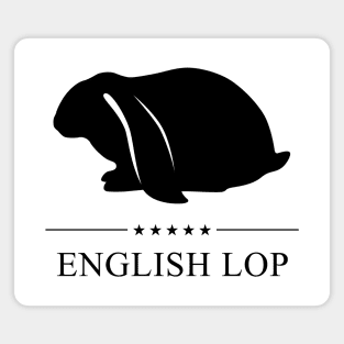 English Lop Rabbit Black Silhouette Magnet